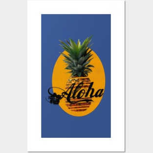 Hawaii pineapple aloha Posters and Art